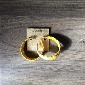 Yellow Natasha Hoop Earrings